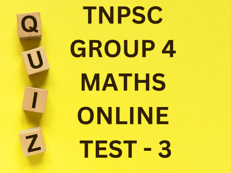 TNPSC GROUP 4 MATHS ONLINE TEST